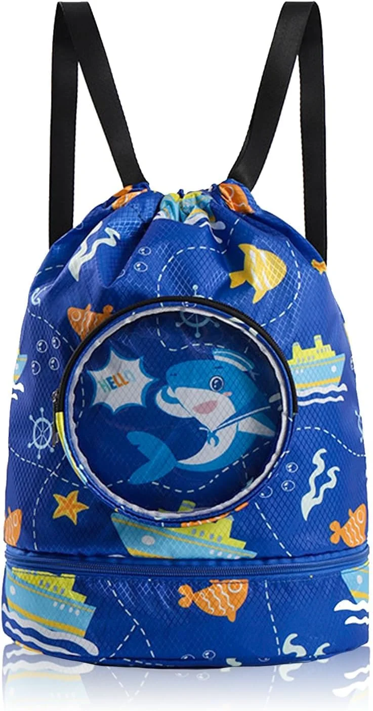 کوله پشتی بند دار شنا کودکان، کیف های بند دار جداکننده خشک و مرطوب با محفظه کفش برای استفاده ورزشی و ساحلی کودکان، کمپینگ، پیاده روی، خرید، شنا، رقص و مسافرت کوله پشتی بند دار شنا کودکان، کیف های بند دار جداکننده خشک و مرطوب با محفظه کفش برای استفاده ورزشی و ساحلی کودکان، کمپینگ، پیاده روی، خرید، شنا، رقص و مسافرت