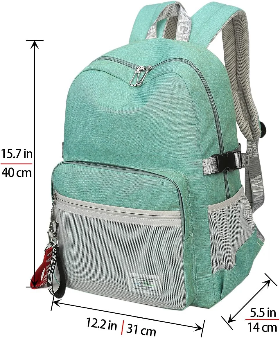 کوله پشتی کلاسیک، کیف مسافرتی، کیف مدرسه، کوله پشتی ساده دانشجویی از مای گرین (سبز روشن)