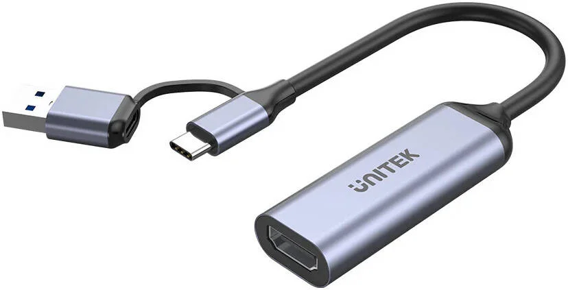 کارت کپچر ویدیو Unitek HDMI به USB-C/A، رزولوشن ورودی 3840x2160@30Hz، حداکثر رزولوشن خروجی 1920x1080@30Hz، Plug and Play، آلیاژ آلومینیوم، مشکی | V1167A کارت کپچر ویدیو Unitek HDMI به USB-C/A، رزولوشن ورودی 3840x2160@30Hz، حداکثر رزولوشن خروجی 1920x1080@30Hz، Plug and Play، آلیاژ آلومینیوم، مشکی | V1167A