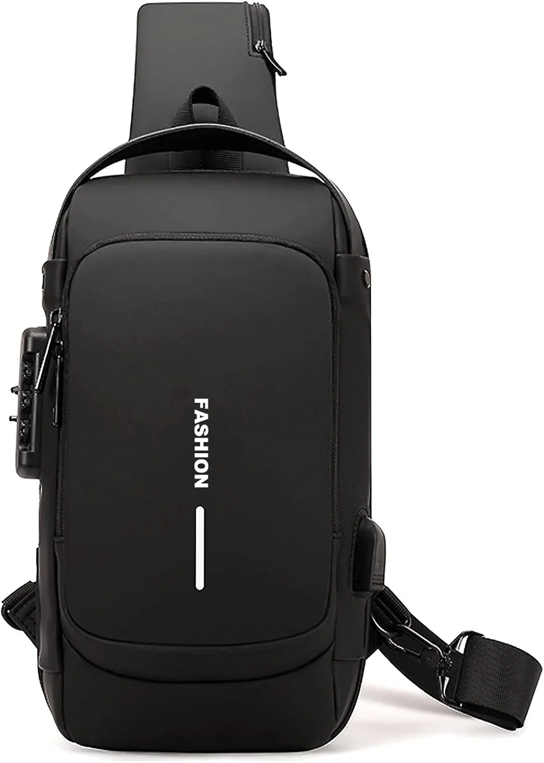 کیف دوشی ضد سرقت، کیف سینه ضد آب با شارژ USB، کوله پشتی شانه ای برای مردان