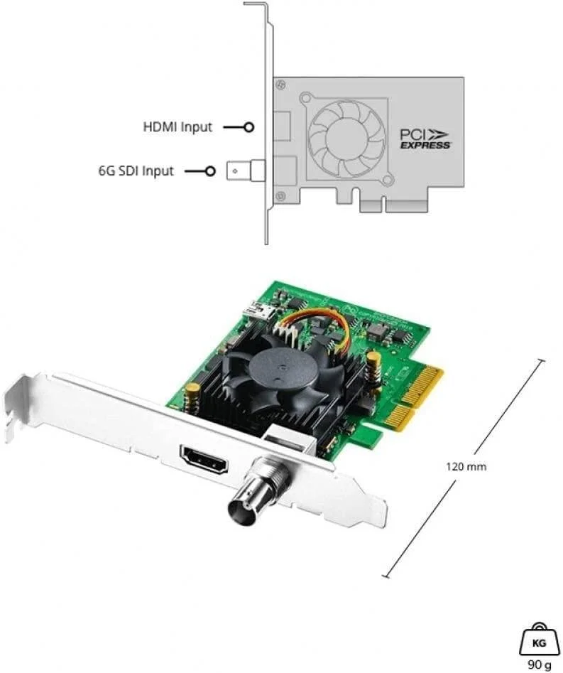 کارت پخش بلکمجیک دیزاین DeckLink Mini Monitor 4K PCIe، 6G-SDI کارت پخش بلکمجیک دیزاین DeckLink Mini Monitor 4K PCIe، 6G-SDI