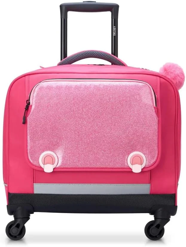 کیف مدرسه ای چرخ دار دلسه مدل BTS 2022 سایز 15.6 اینچ - صورتی