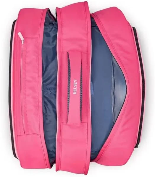 کیف مدرسه ای چرخ دار دلسه مدل BTS 2022 سایز 15.6 اینچ - صورتی