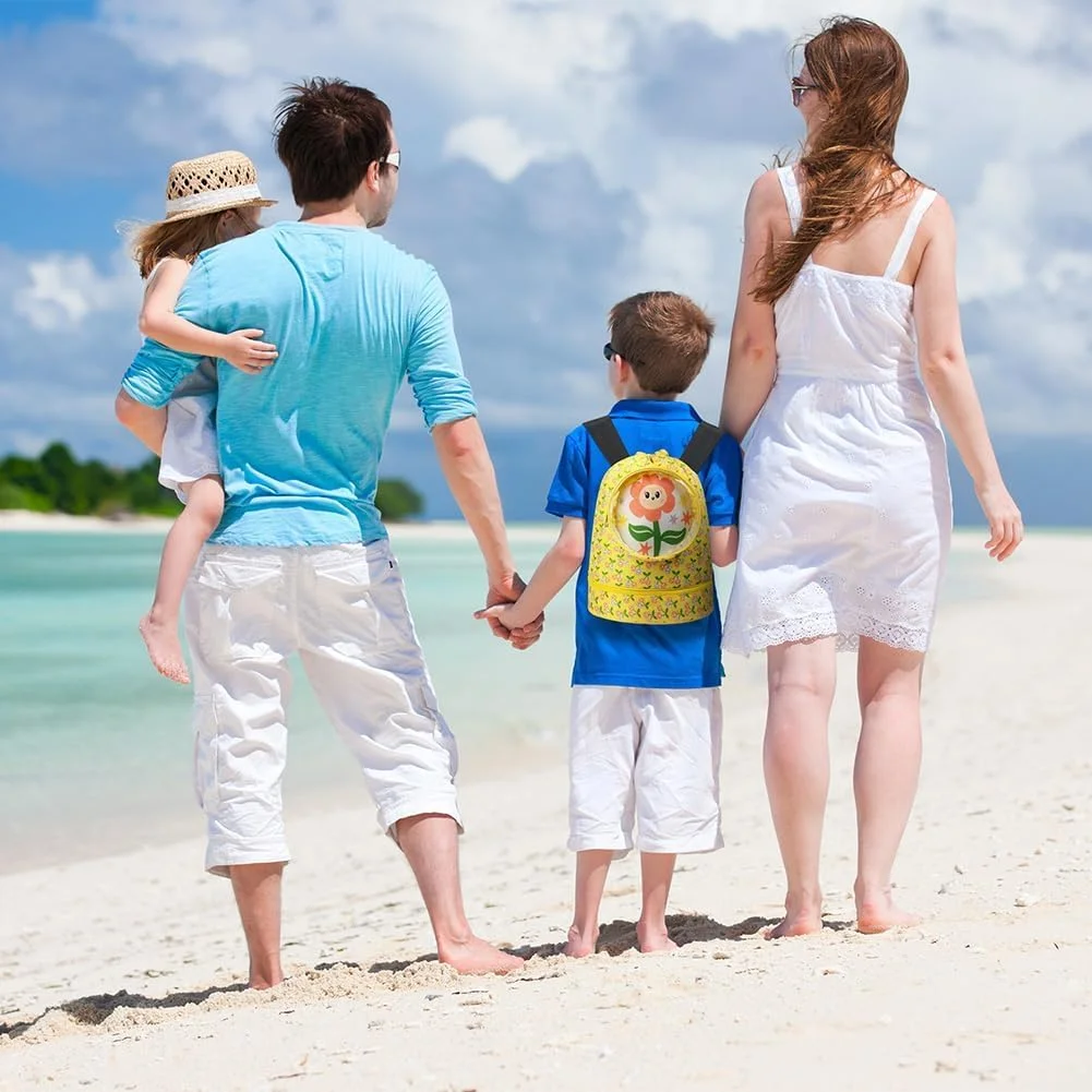 کیف بند دار بچگانه، کیف بند دار ورزشی رنگارنگ و زیبا، کوله پشتی ضد آب شنا با بند پهن، کوله پشتی ساحلی شنا با جیب زیپ دار برای ورزش، باشگاه و یوگا کودکان