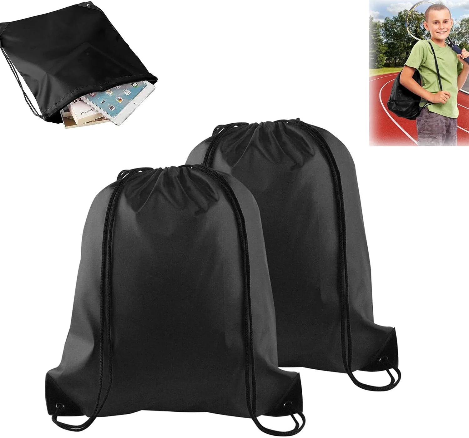 کوله پشتی بند دار، 2 عدد کیف ورزشی بند دار ضد آب برای شنا، مناسب بزرگسالان و کودکان، کیف تاشو ساحلی مدرسه ورزشی، کیف لوازم بهداشتی، سازمان دهنده مسافرتی برای لباس و کفش کوله پشتی بند دار، 2 عدد کیف ورزشی بند دار ضد آب برای شنا، مناسب بزرگسالان و کودکان، کیف تاشو ساحلی مدرسه ورزشی، کیف لوازم بهداشتی، سازمان دهنده مسافرتی برای لباس و کفش