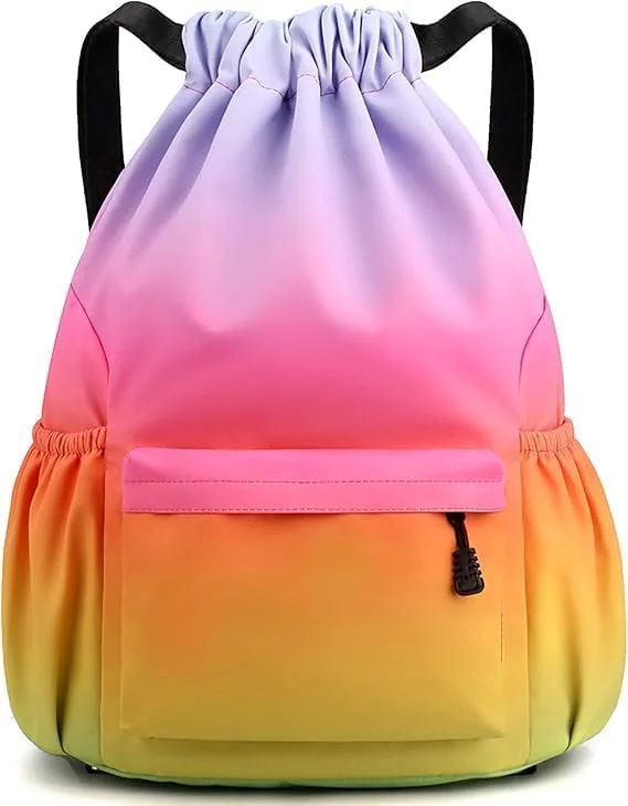 کیف های بند دار، کیف های شنا ضد آب کوله پشتی ورزشی یونیسکس برای کودکان و بزرگسالان، کیف های بزرگ بند دار برای مدرسه، ورزشگاه، مسافرت، شنا