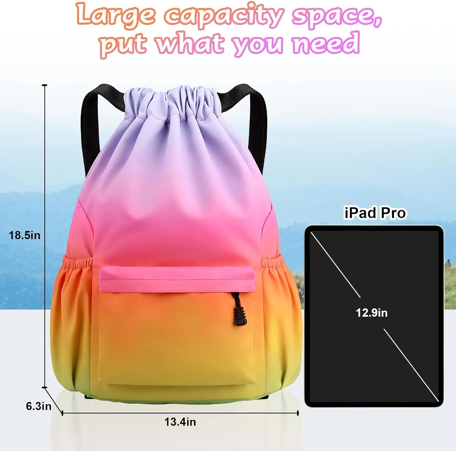 کیف های بند دار، کیف های شنا ضد آب کوله پشتی ورزشی یونیسکس برای کودکان و بزرگسالان، کیف های بزرگ بند دار برای مدرسه، ورزشگاه، مسافرت، شنا