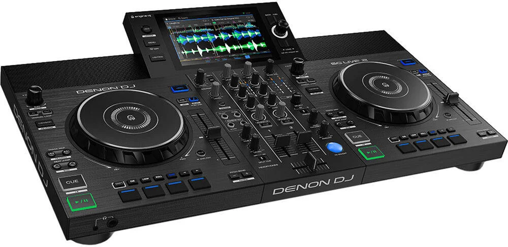 سیستم دی‌جی مستقل دو کاناله Denon DJ SC LIVE 2 با صفحه لمسی 7 اینچی، بلندگوهای داخلی، مشکی | SC LIVE 2
