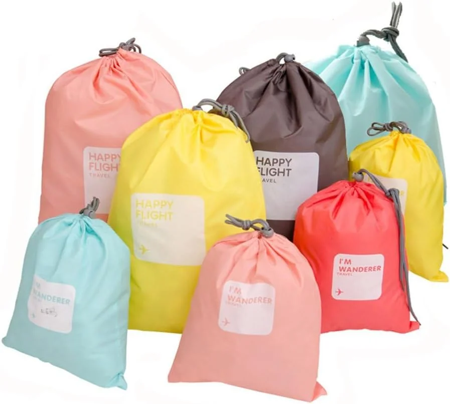 کیف ورزشی بند دار، 16 عدد کیف نگهداری مسافرتی نایلونی ضد آب، کوله پشتی ورزشی، کیف بند دار شنا برای باشگاه، شنا، ساحل، مدرسه، ورزش