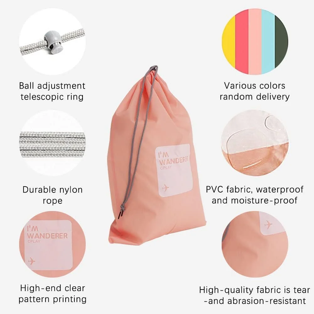 کیف ورزشی بند دار، 16 عدد کیف نگهداری مسافرتی نایلونی ضد آب، کوله پشتی ورزشی، کیف بند دار شنا برای باشگاه، شنا، ساحل، مدرسه، ورزش