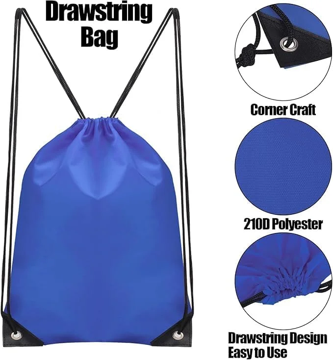 ست 3 عددی کیف بند دار، کیف ورزشی بند دار پلی اتیلن، کیف شنای بند دار اسپرت مناسب کودکان و بزرگسالان، کوله پشتی بند دار بزرگ، مناسب برای ورزش، مدرسه، باشگاه، مسافرت، یوگا و ساحل