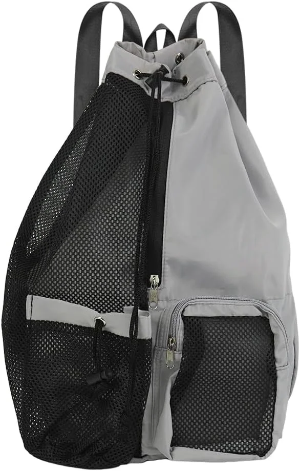 کیف کوله پشتی بند دار ELEPHANTBOAT® برای مردان و زنان، کوله پشتی ورزشی مقاوم در برابر آب با جیب توری، کیف سبک وزن تناسب اندام با زیپ، کوله پشتی ساحلی برای تمرین