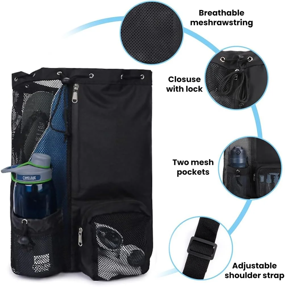 کوله پشتی بند دار ELEPHANTBOAT® برای مردان، زنان و نوجوانان، کوله پشتی ورزشی ضد آب با ظرفیت بزرگ با جیب های متعدد، کیف مسافرتی ورزشی شنا در فضای باز برای پیاده روی و تناسب اندام