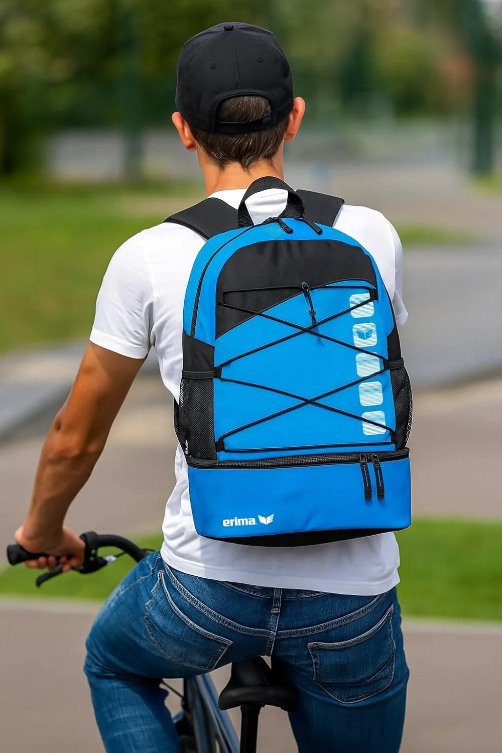 کوله پشتی چند منظوره اریما یونی‌سکس با محفظه زیرین - آبی رویال/مشکی