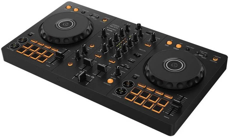 کیت آغاز به کار DJ نسخه 2 - پایونیر DJ DDJ-FLX4 + پایونیر DJ HDJ-X5- نقره ای | بسته نرم افزاری DJ مدل های DDJ-FLX4 / HDJ-X5-S