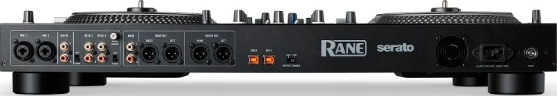 کنترلر دی‌جی موتورایز حرفه‌ای 2 کاناله Rane DJ One، برای Serato، PCM 24 بیتی، 48 کیلوهرتز، 113 دسی‌بل ADC، مصرف برق 50 وات، 16 پد حساس به ضربه، 2 ورودی XLR | DJ One