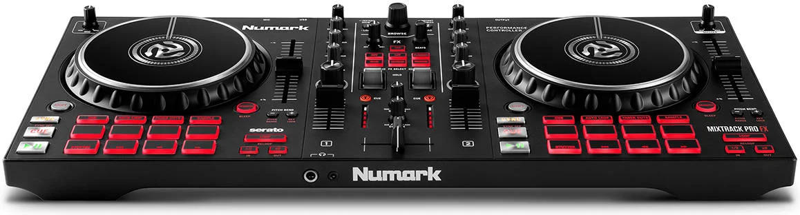 کنترلر دی‌جی ۲-دک Numark Mixtrack Pro FX با Serato DJ Lite - ایده‌آل برای مبتدیان و دی‌جی‌های مشتاق، مشکی | MIXTRACKPROFX