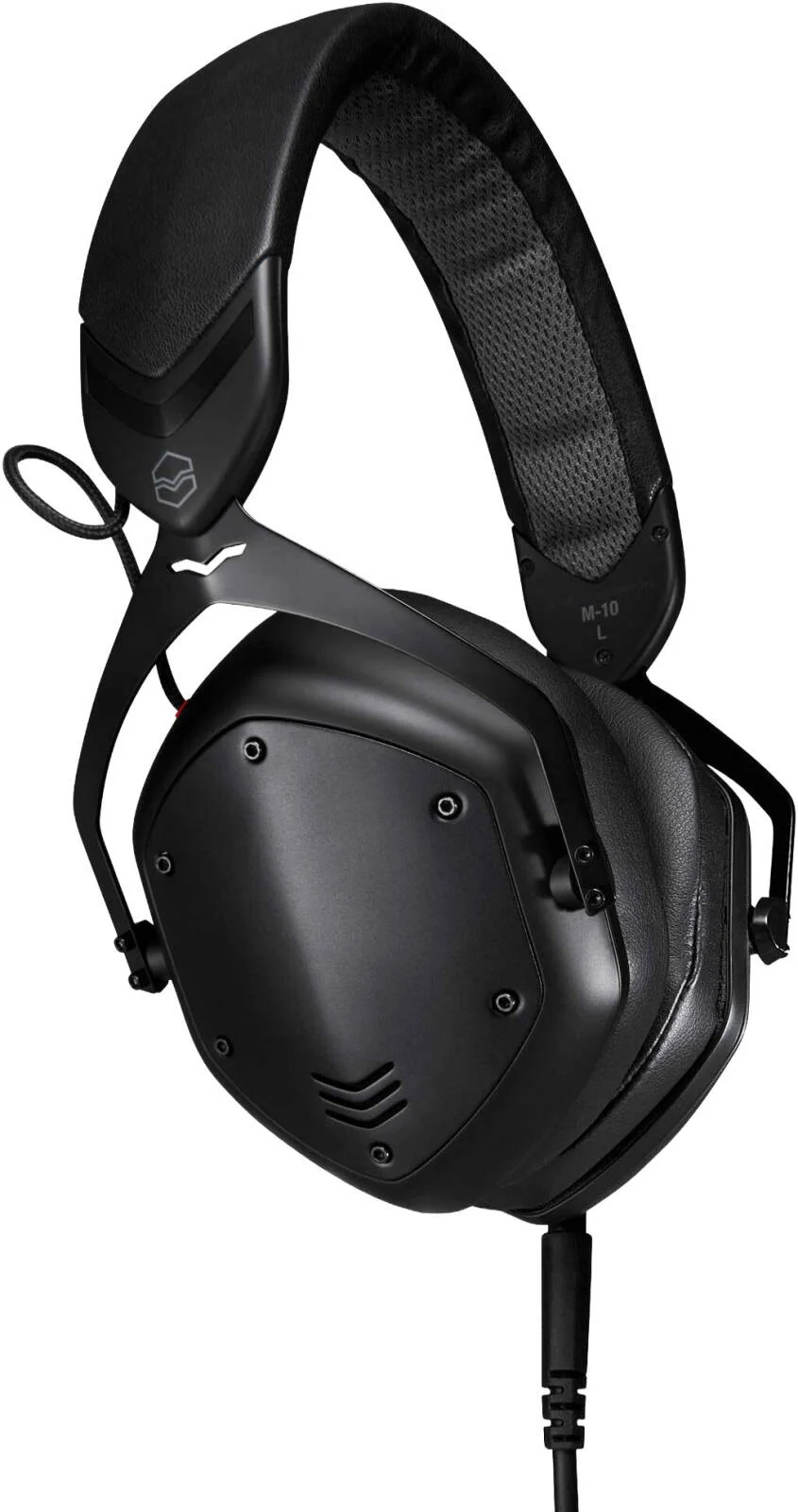 هدفون دی‌جی V-MODA M-10، درایور دینامیک دوگانه 50 میلی‌متری، پشت بسته، فرکانس 5 هرتز تا 40 کیلوهرتز، میدان صدای استریو، 1x 1/8 اینچ / 3.5 میلی‌متر TRS اتصال صوتی، مشکی | M-10