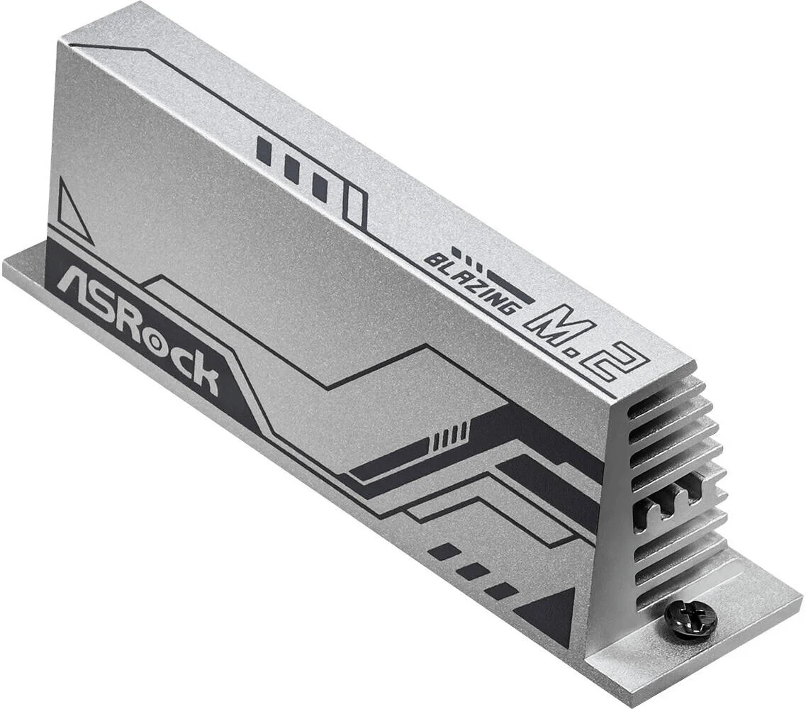 هیت سینک فن دار ASRock Blazing M.2 Gen5، جریان هوای 4.92 CFM، نقره ای Type-1