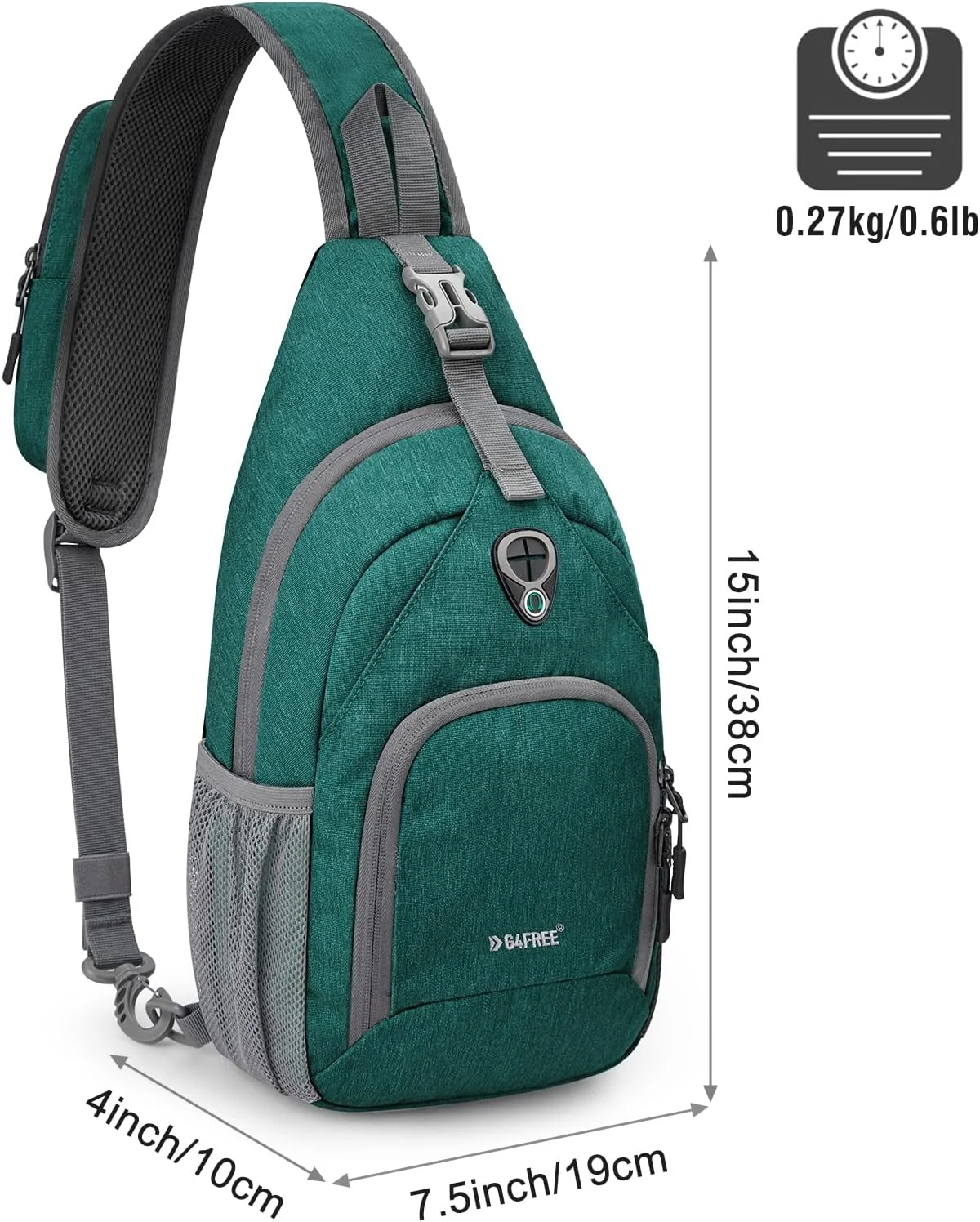 کیف کوله پشتی کوچک یک طرفه G4Free با محافظ RFID، مناسب سفر، پیاده روی و استفاده روزانه