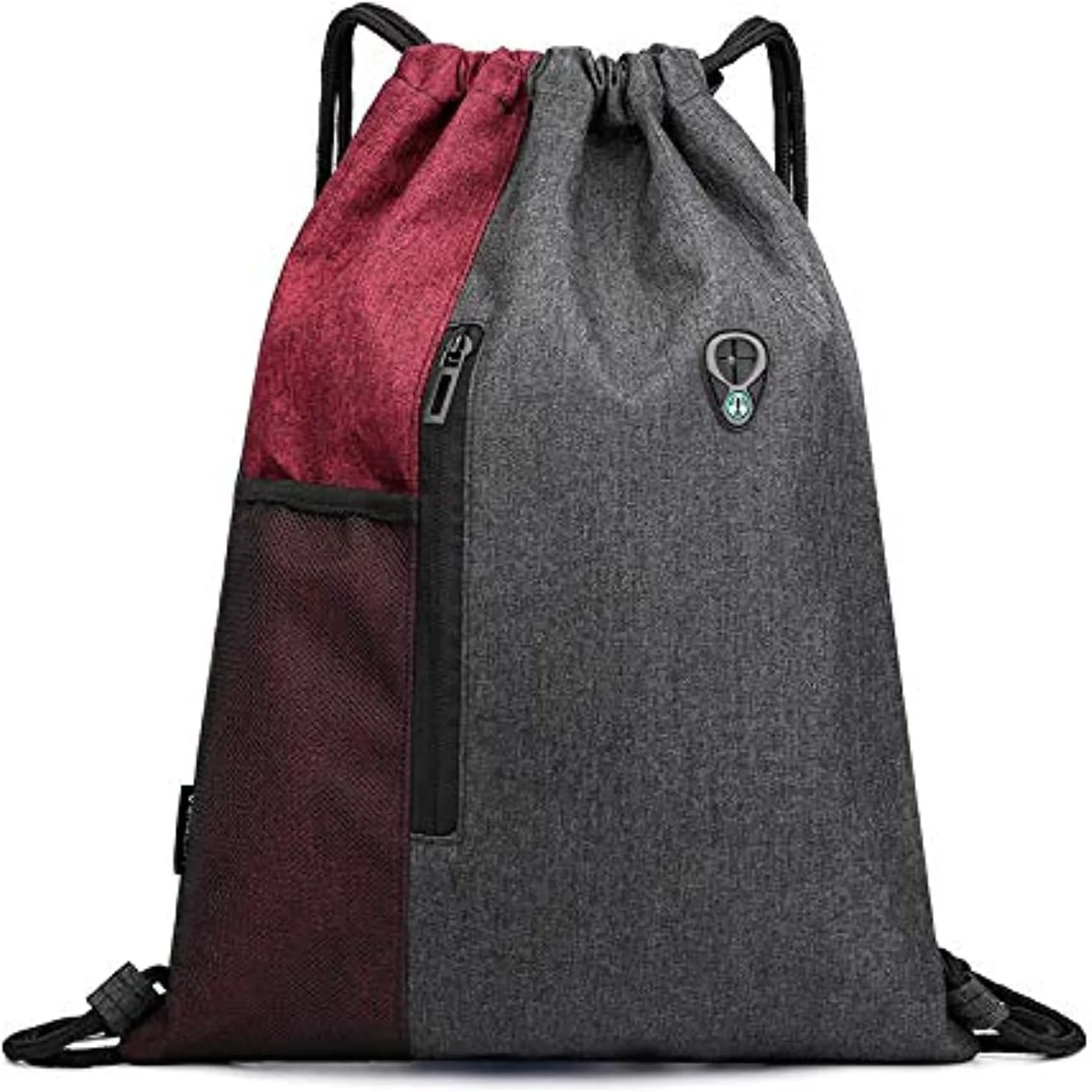 کوله پشتی بند دار KASTWAVE، کوله پشتی ضد آب پارچه آکسفورد با جیب، کیف ورزشی باشگاه و سوراخ هدفون، کوله پشتی ورزشی شنا و دویدن در فضای باز، مناسب برای همه - خاکستری