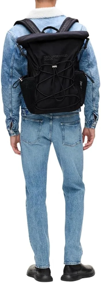 کوله پشتی بند دار مردانه کارل لاگرفلد جینز مدل Utility String