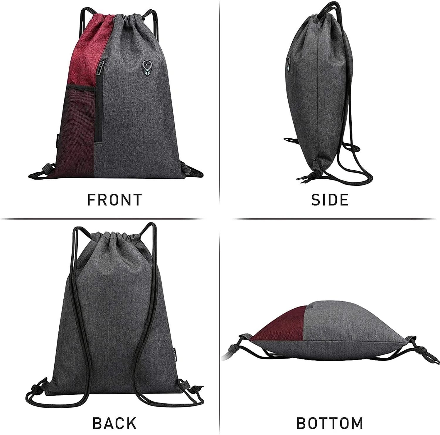 کیف کوله پشتی بند دار قرمز KASTWAVE - ایده آل برای باشگاه، دویدن، شنا، 42cm x 33cm کیف کوله پشتی بند دار قرمز KASTWAVE - ایده آل برای باشگاه، دویدن، شنا، 42cm x 33cm