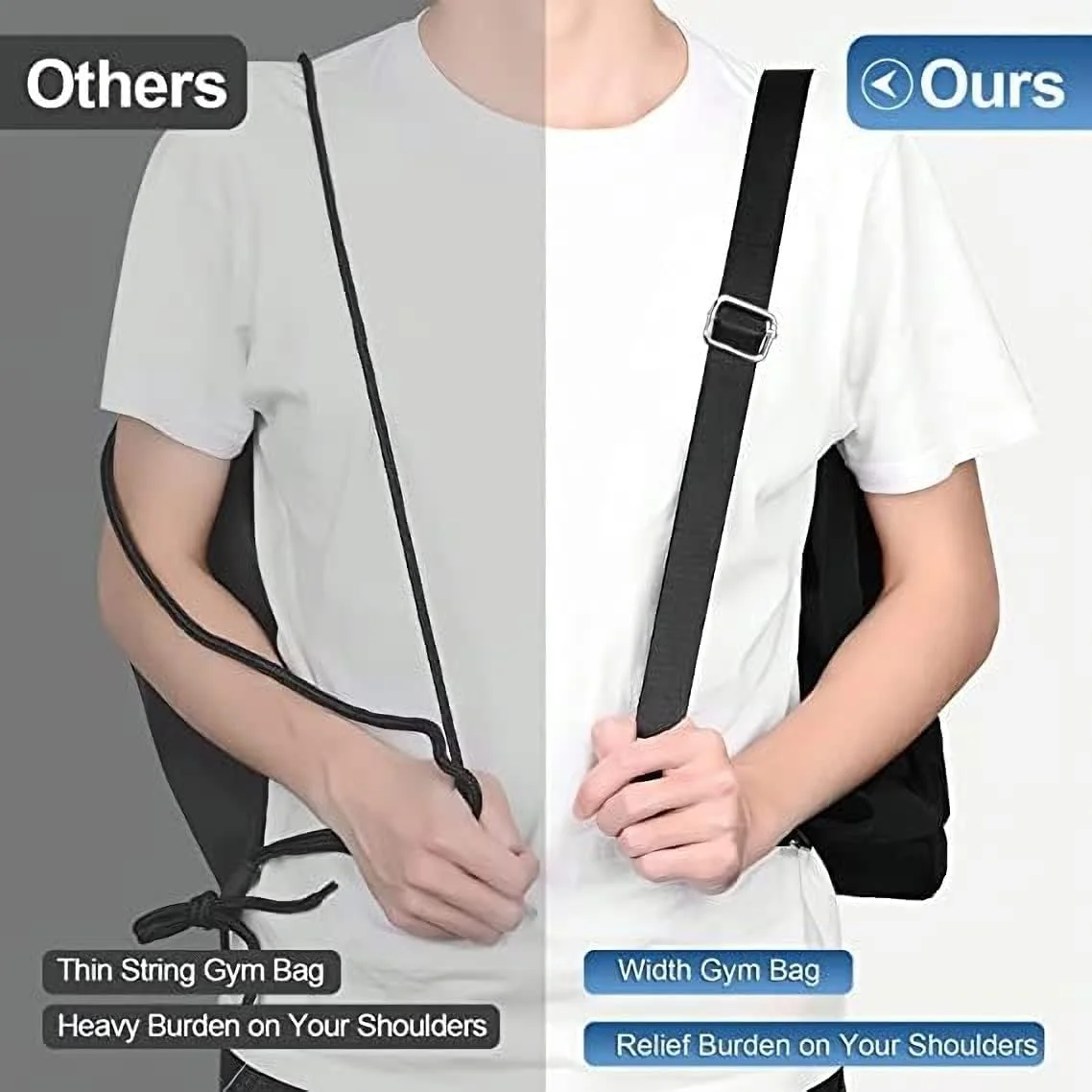 کیف کوله پشتی بند دار خزنا، کیف ورزشی نایلونی بند دار سایز بزرگ با زیپ و جیب جلو و عقب، کوله پشتی ضد آب برای مدرسه، شنا، مسافرت، کودکان، پسران، دختران، زنان، مردان کیف کوله پشتی بند دار خزنا، کیف ورزشی نایلونی بند دار سایز بزرگ با زیپ و جیب جلو و عقب، کوله پشتی ضد آب برای مدرسه، شنا، مسافرت، کودکان، پسران، دختران، زنان، مردان