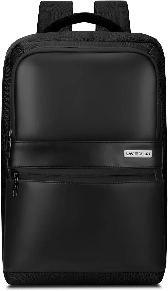  کوله پشتی لپ تاپ 45 سانتی متری Lavie Sport Armour با ظرفیت 24 لیتر و جای مخصوص چرخ دستی، مناسب برای آقایان و بانوان | کوله پشتی اداری و مسافرتی چرم مصنوعی درجه یک | سازگار با نوت بوک/مک بوک تا 14 اینچ