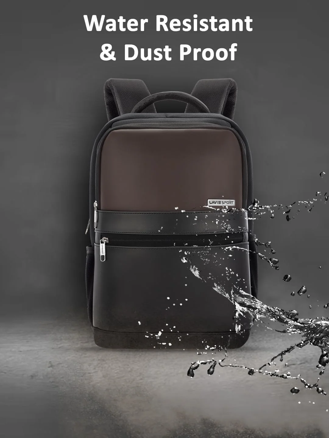  کوله پشتی لپ تاپ 45 سانتی متری Lavie Sport Pioneer با ظرفیت 24 لیتر و آستین ترولی برای آقایان و بانوان | کوله پشتی مسافرتی اداری چرم گیاهی ممتاز | سازگار با نوت بوک/مک بوک تا 14 اینچ