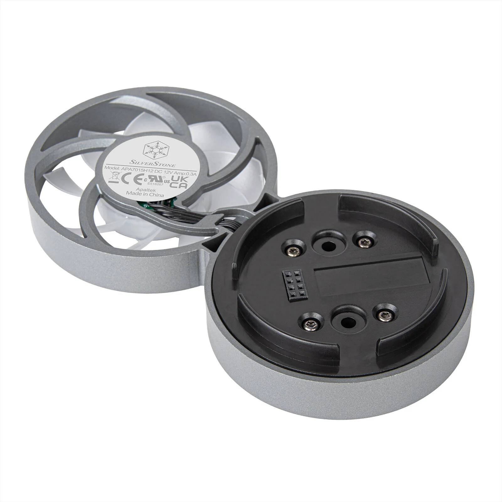 کیت فن ارتقاء SilverStone IMF70 ARGB، 70 میلی متر، سرعت فن 2800 دور در دقیقه، جریان هوای 17.2 CFM، سطح نویز 28.2 dBA، بلبرینگ هیدرولیک، جلوه های نورپردازی ARGB، کنترل PWM، مشکی | SST-IMF70-ARGB