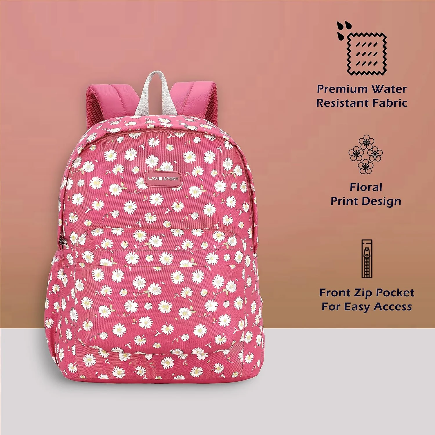 کوله پشتی مدرسه ای گل ژربرا Lavie Sport - مناسب برای همه