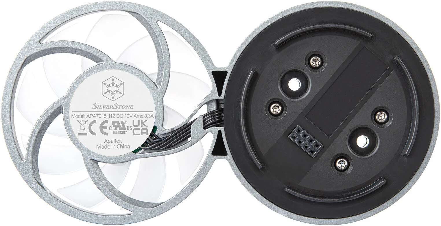 کیت فن ارتقاء SilverStone IMF70 ARGB، 70 میلی متر، سرعت فن 2800 دور در دقیقه، جریان هوای 17.2 CFM، سطح نویز 28.2 dBA، بلبرینگ هیدرولیک، جلوه های نورپردازی ARGB، کنترل PWM، مشکی | SST-IMF70-ARGB - تصویر 3