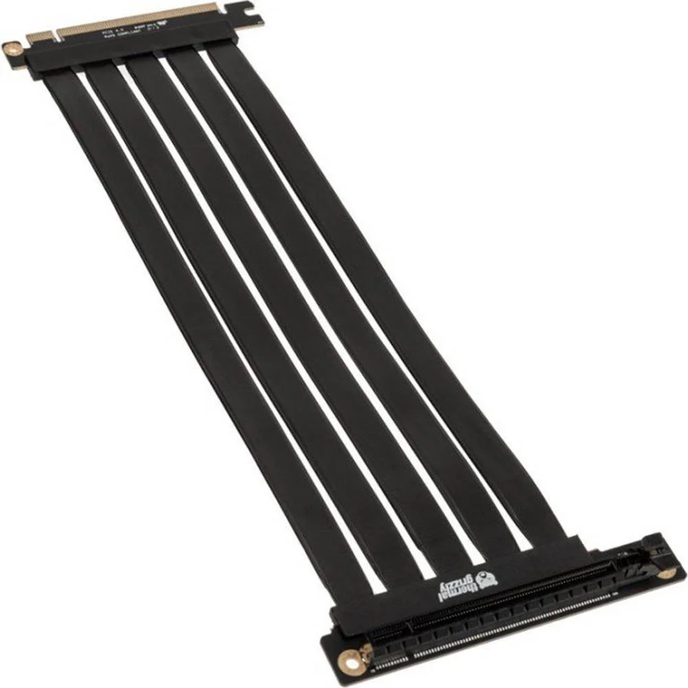 کابل افزایش طول PCI Express 4.0 x 16 Thermal Grizzly، طول 30 سانتی متر، زاویه دار، مشکی | TG-PCIE-40-16-30