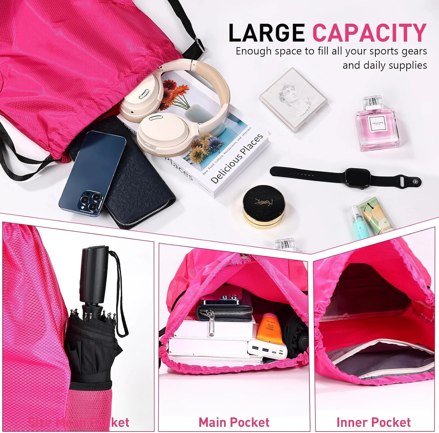 کیف های بند دار ضد آب، کوله پشتی شنا مناسب آقایان و بانوان، مناسب باشگاه ورزشی، مسافرت، شنا، ساحل، کوله پشتی بزرگ، آلویی