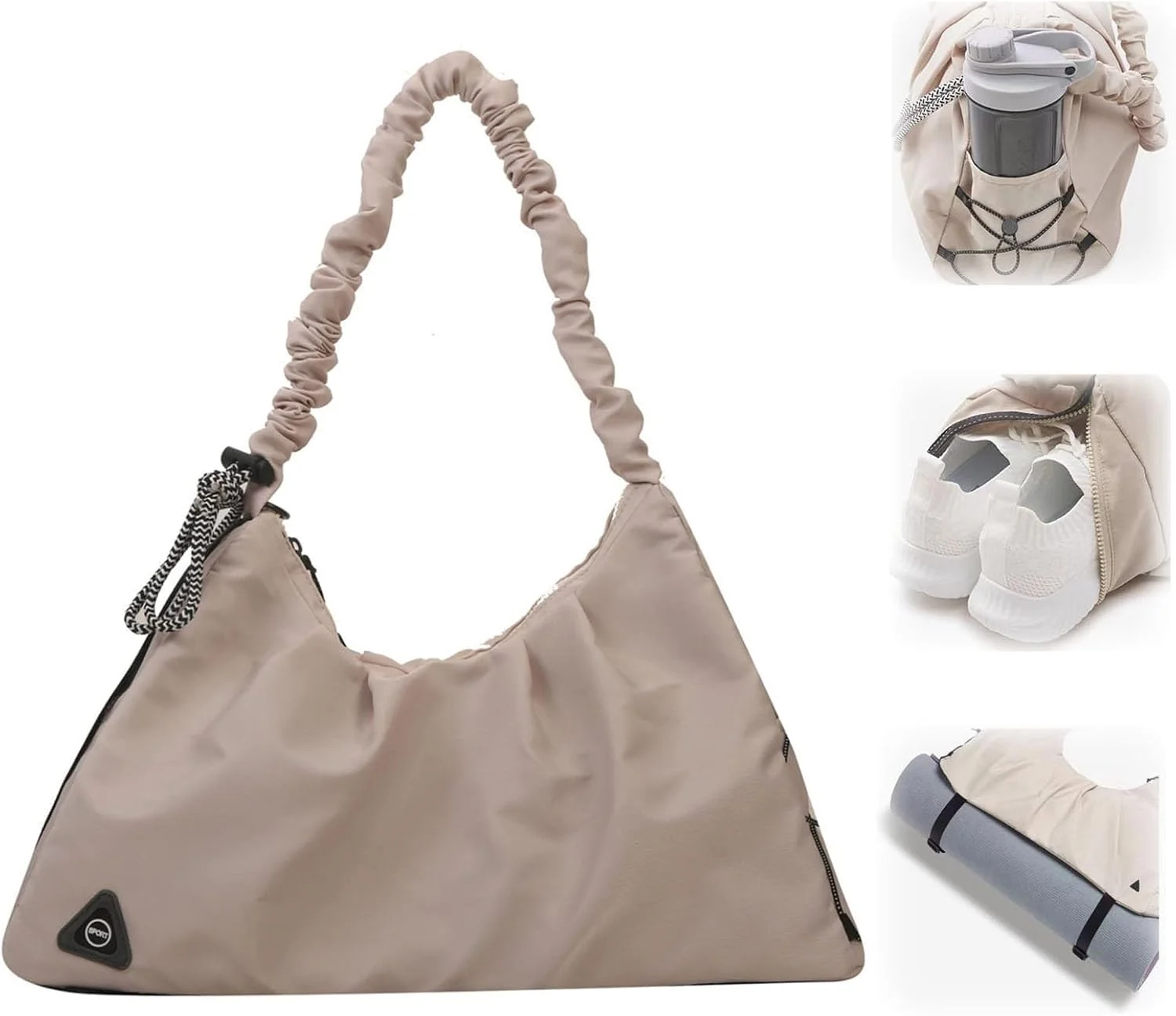 کیف های ورزشی یوگا زنانه، کیف های شانه ای مسافرتی سبک وزن با محفظه کفش، جیب های نگهداری خشک و مرطوب، مناسب برای حمل وسایل تمرین، مناسب برای اوقات فراغت روزانه اداری و مسافرت های ورزشی