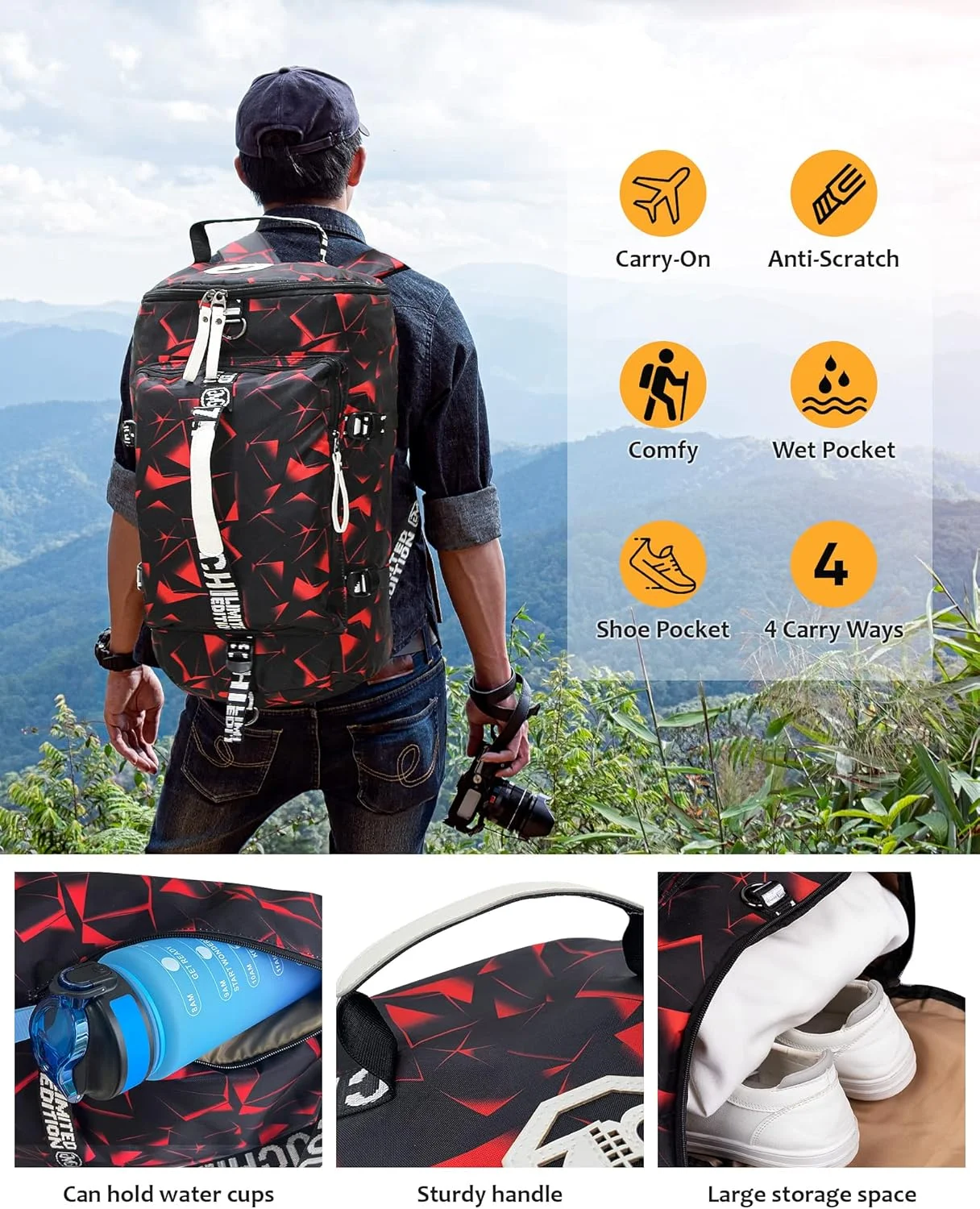 MEGIOR کوله پشتی ورزشی унисекс بزرگسال MEGIOR کوله پشتی ورزشی унисекс بزرگسال