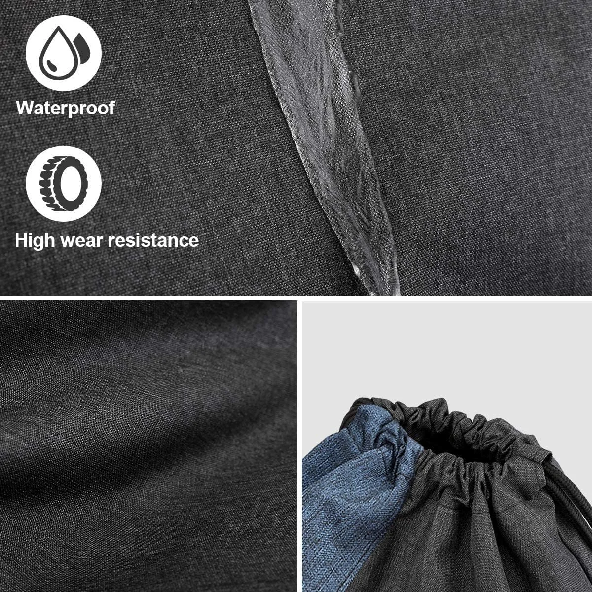 کوله پشتی بند دار ورزشی، ساک ورزشی ضد آب PE با زیپ و جیب های توری، بهترین برای ورزش های فضای باز، یوگا، شنا (آبی)، مناسب برای بزرگسالان