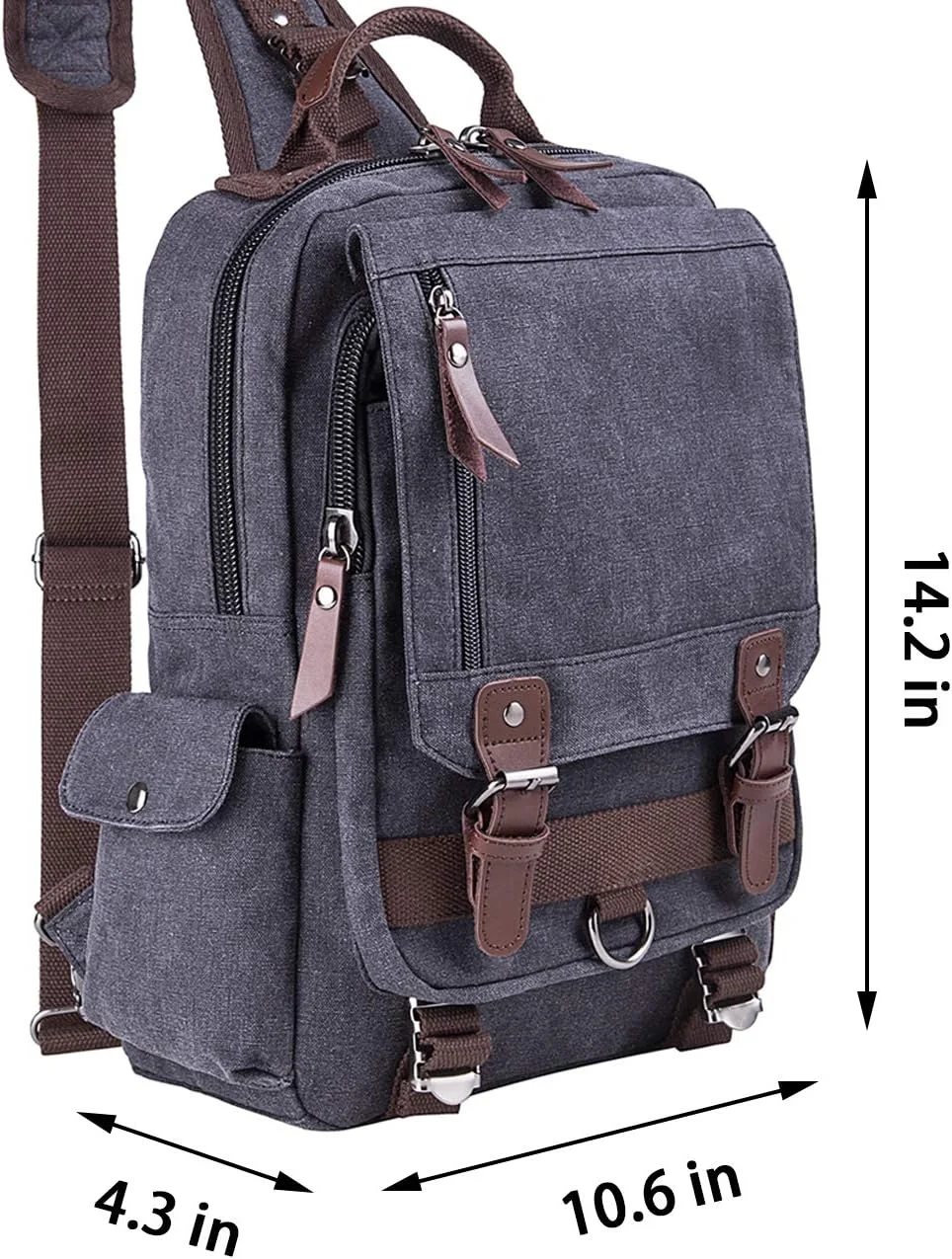 کیف کوله پشتی یک طرفه مردانه و زنانه، کوله پشتی تک بند شانه ای، کیف پیام رسان کراس بادی بوم گردی برای سفر، مدرسه، ورزش در فضای باز