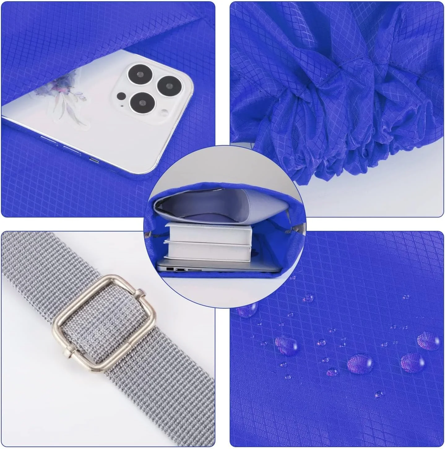 کیف ورزشی بند دار NALACAL، 1 عدد کیف ورزشی بند دار، کوله پشتی ورزشی ضد آب، کیف ورزشی ضد آب، کیف شنا بند دار PE برای ورزش، شنا، کوهنوردی