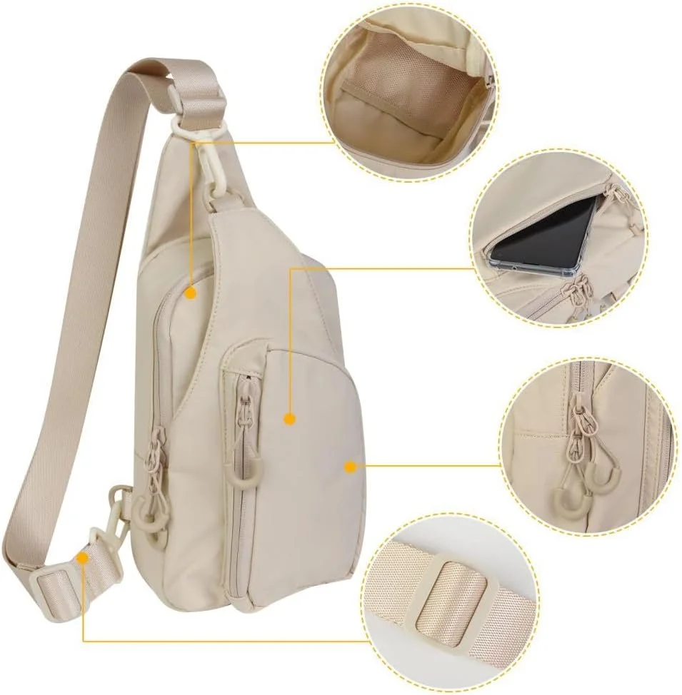 کیف دوشی یک طرفه زنانه NALACAL، کیف کوچک سینه ای، کیف کمری، کیف دوشی یک طرفه برای پیاده روی، مسافرت، کوله پشتی چند منظوره زنانه