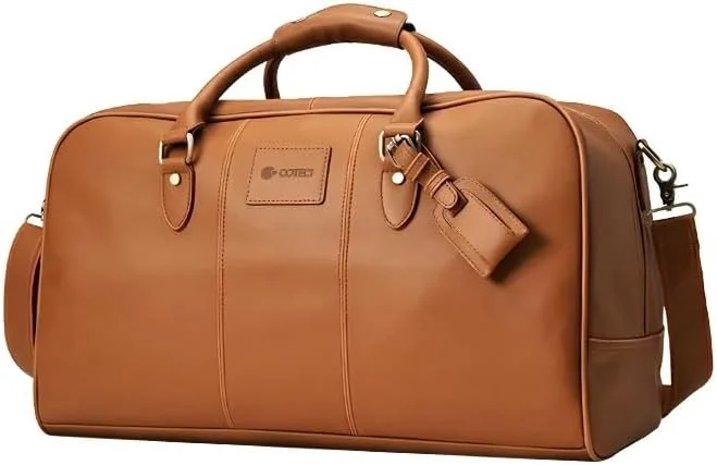 کیف مسافرتی طرح قدیمی унисекс نکست استور - کیف دافل چرمی PU با ظرفیت بزرگ و بست زیپی برای ورزش، تناسب اندام و سفرهای کوتاه