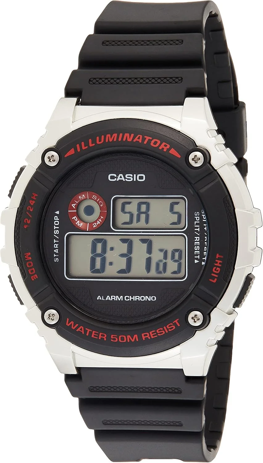 ساعت مچی مردانه کاسیو - مدل W-216H-1BVDF صفحه خاکستری