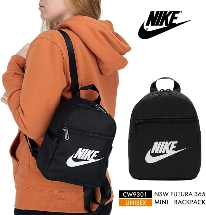 کوله پشتی نایک CW9301 Futura 365 مناسب خانم ها و آقایان، کوله پشتی کوچک، کیف روزانه، مناسب کودکان، ورزش، مسافرت، تمرین، فضای باز و اوقات فراغت (مشکی (010)، تک سایز)