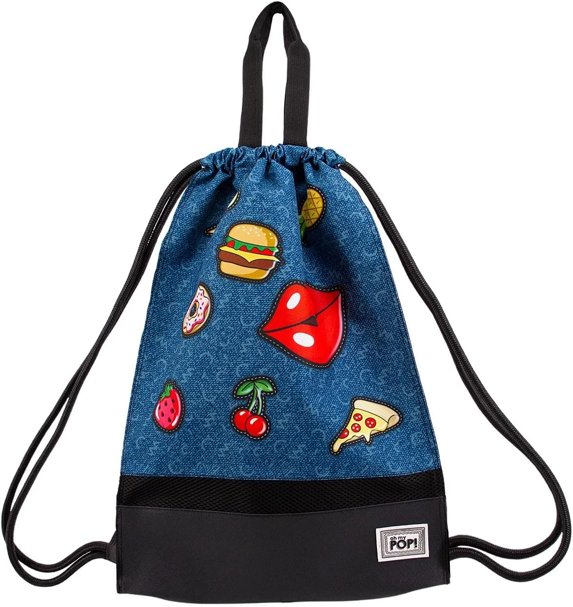 کیف ورزشی унисекс طرح طوفان با دسته، طرح گره‌ای (تک عددی)