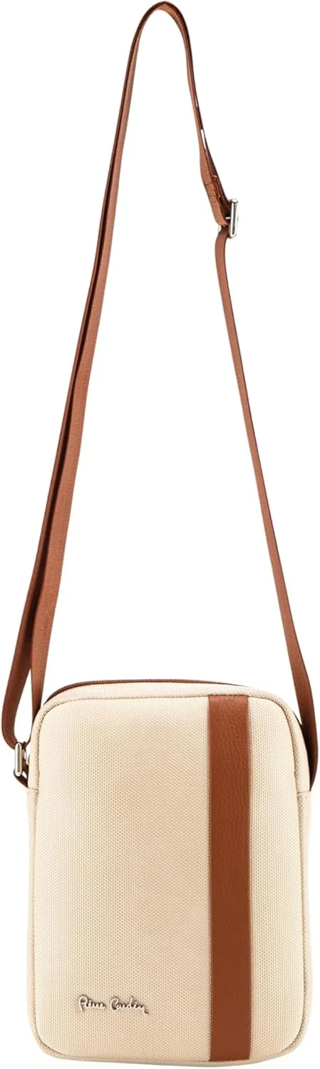 کیف دوشی تاکتیکال کوچک Pierre Cardin مدل PB87093 مناسب آقایان و بانوان - بژ