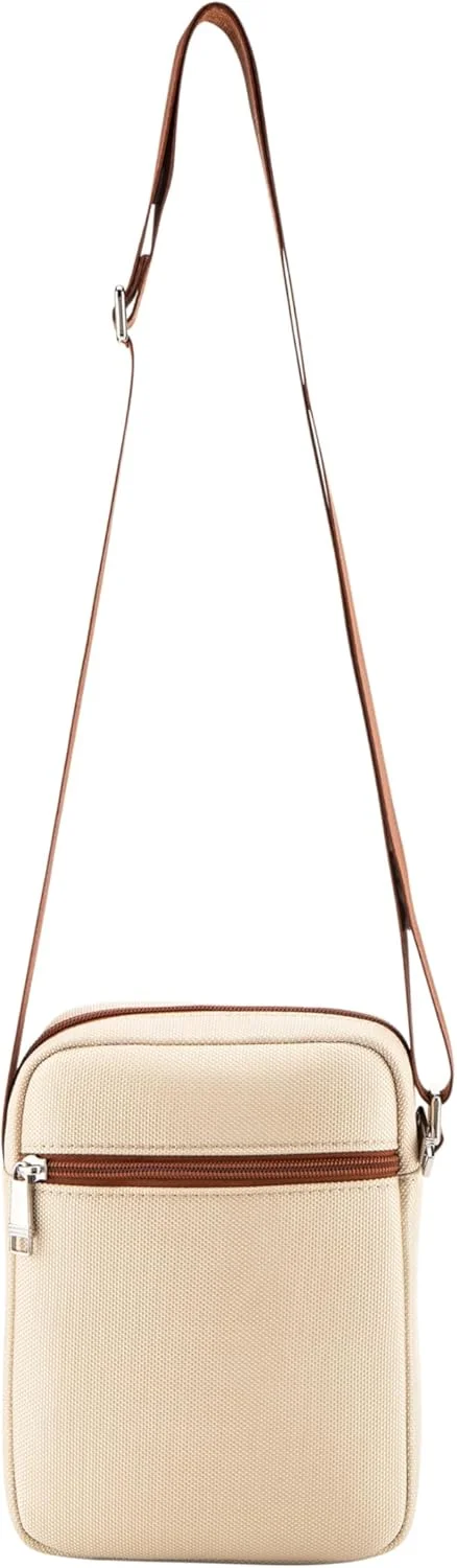 کیف دوشی تاکتیکال کوچک Pierre Cardin مدل PB87093 مناسب آقایان و بانوان - بژ