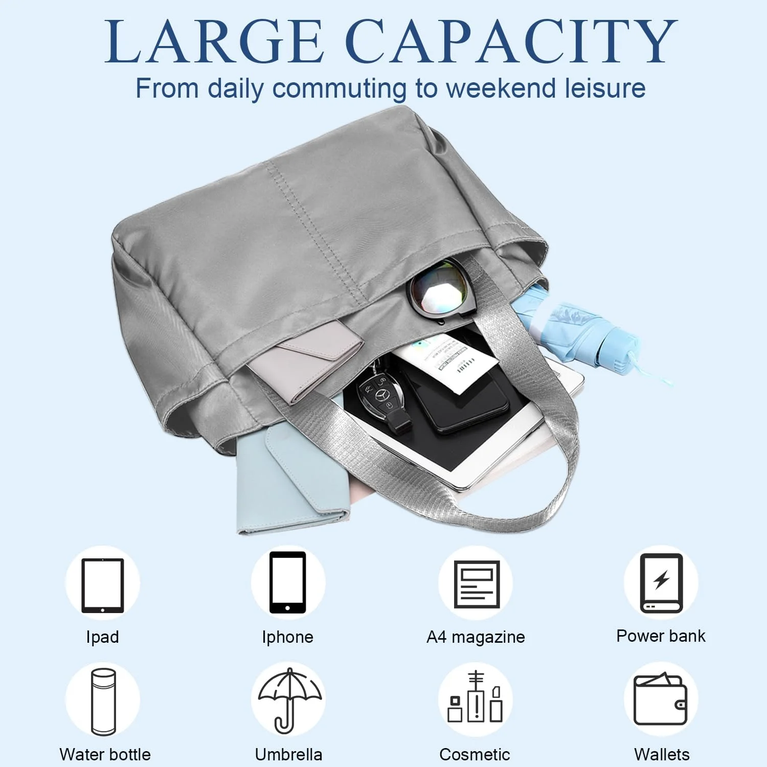 کیف دافل مسافرتی PlasMaller، کیف ورزشی، سبک، تاشو، کوله پشتی شانه ای