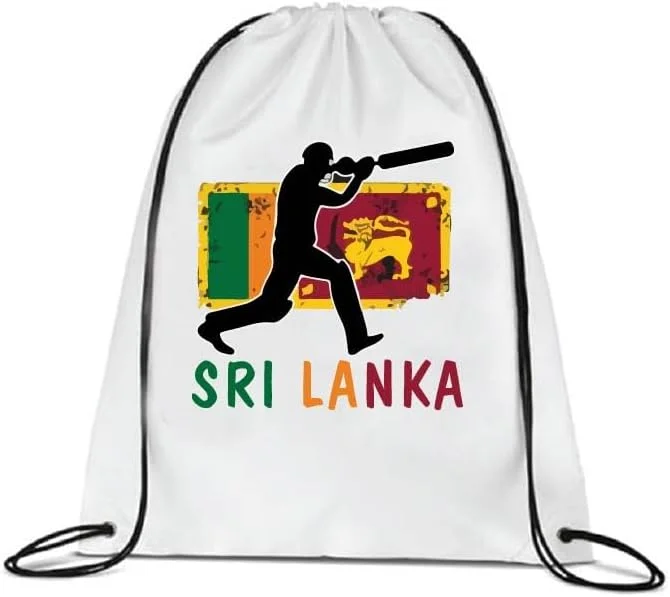 مجموعه لوازم هواداری ورزشی سریلانکا - بسته 3 عددی - کیف بند دار، پرچم دستی و کلاه - مجموعه لوازم هواداران ورزش سریلانکا - ایده آل برای مسابقات و رویدادهای ورزشی