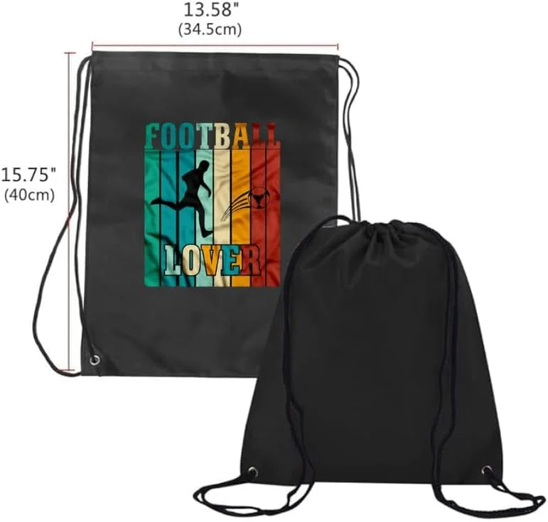 بسته 3 عددی کیف بند دار با طرح توپ فوتبال - کوله پشتی ورزشی بادوام برای بزرگسالان، مناسب برای باشگاه، مسافرت و استفاده روزمره، سبک وزن با چاپ توپ فوتبال برای استفاده روزمره